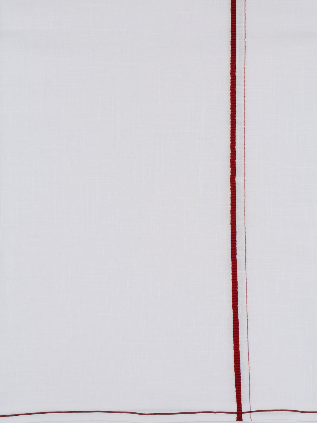 Men 100% Cotton Single Layer White Dhoti with Assorted Border Kovai Cotton Plus