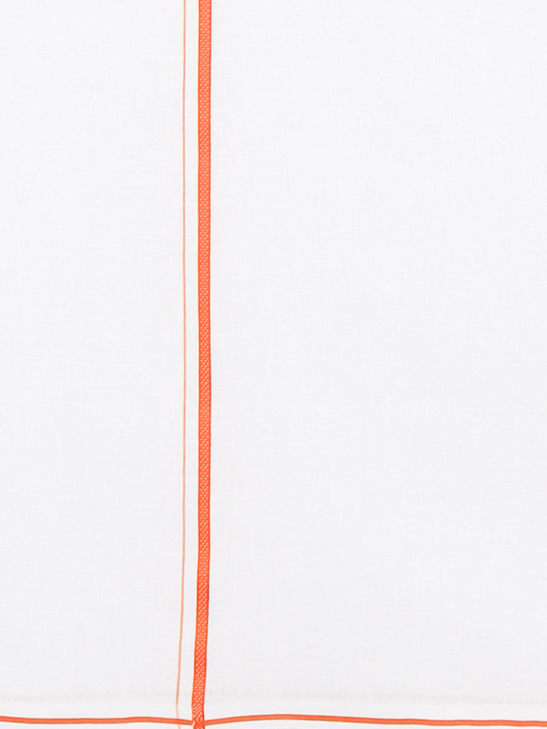 Men 100% Cotton Single Layer White Dhoti with Assorted Border Vaigai Fancy