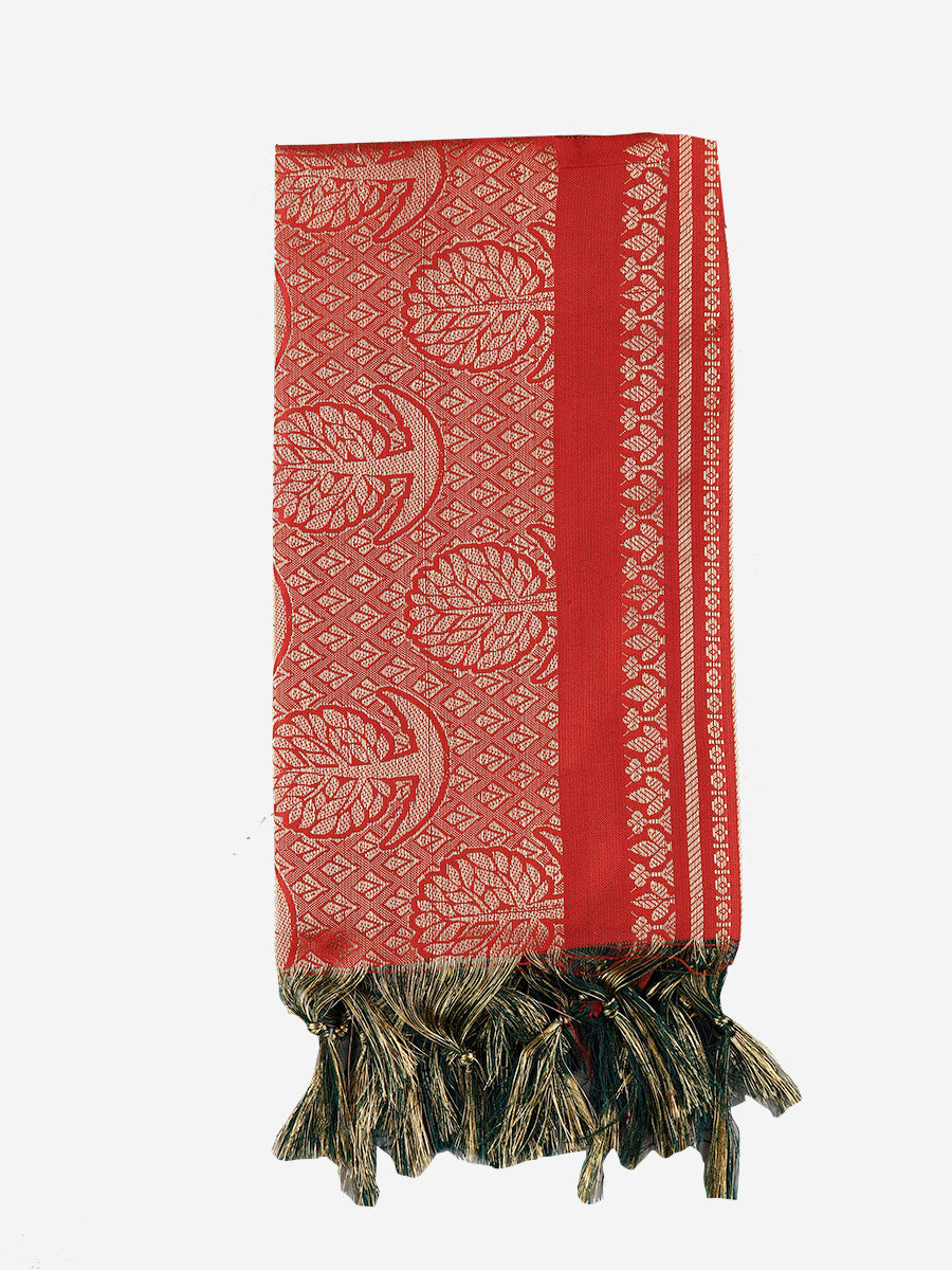 Jari Shawl/Ponnadai 213-Maroon view one