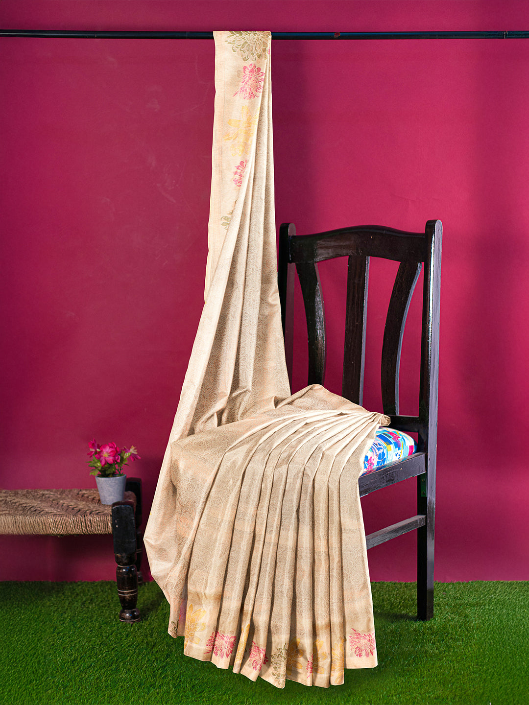 Women Sandal Semi Mysore Silk Saree SS371