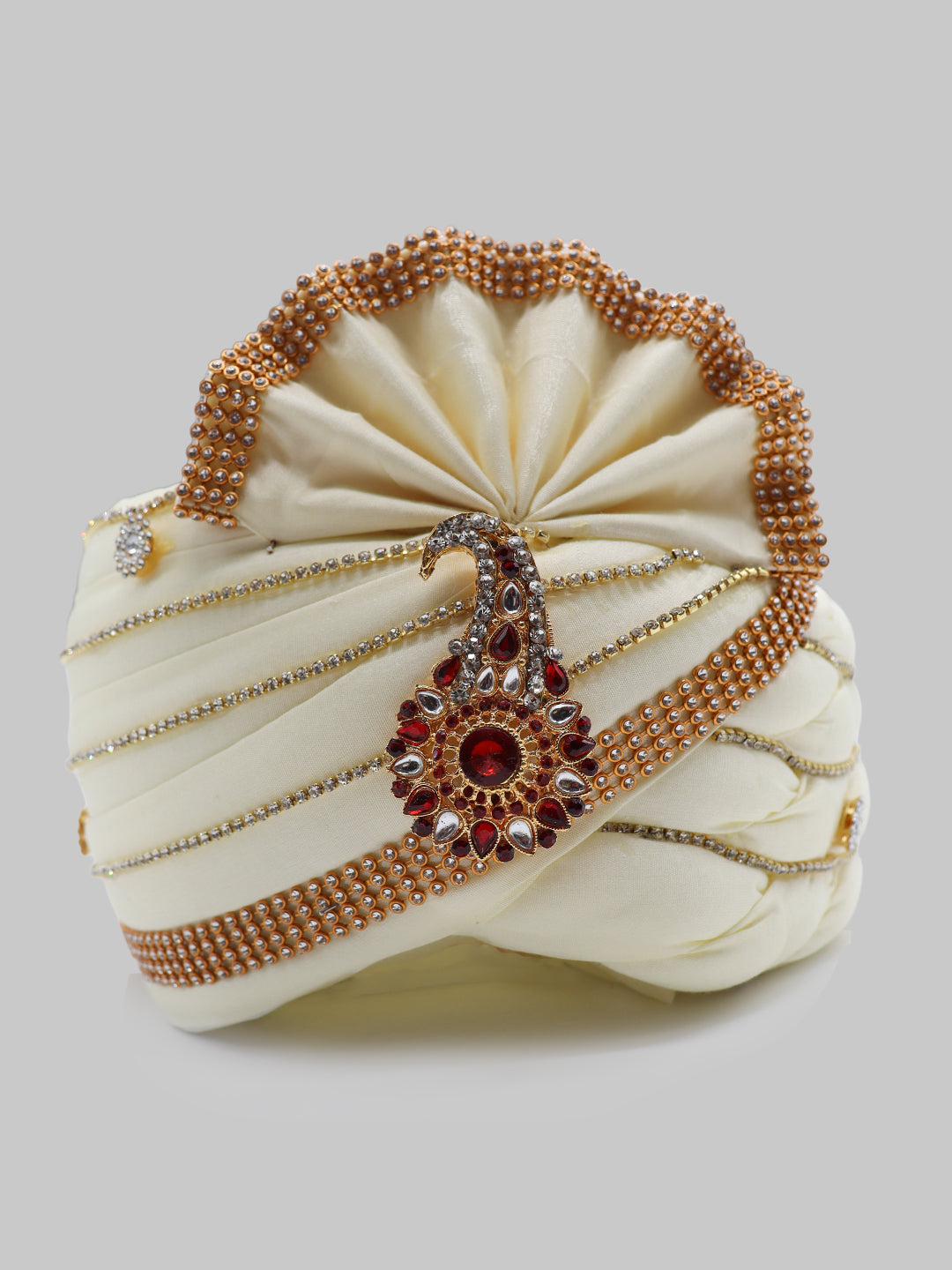 Traditional Silky Style Wedding Turban - 98