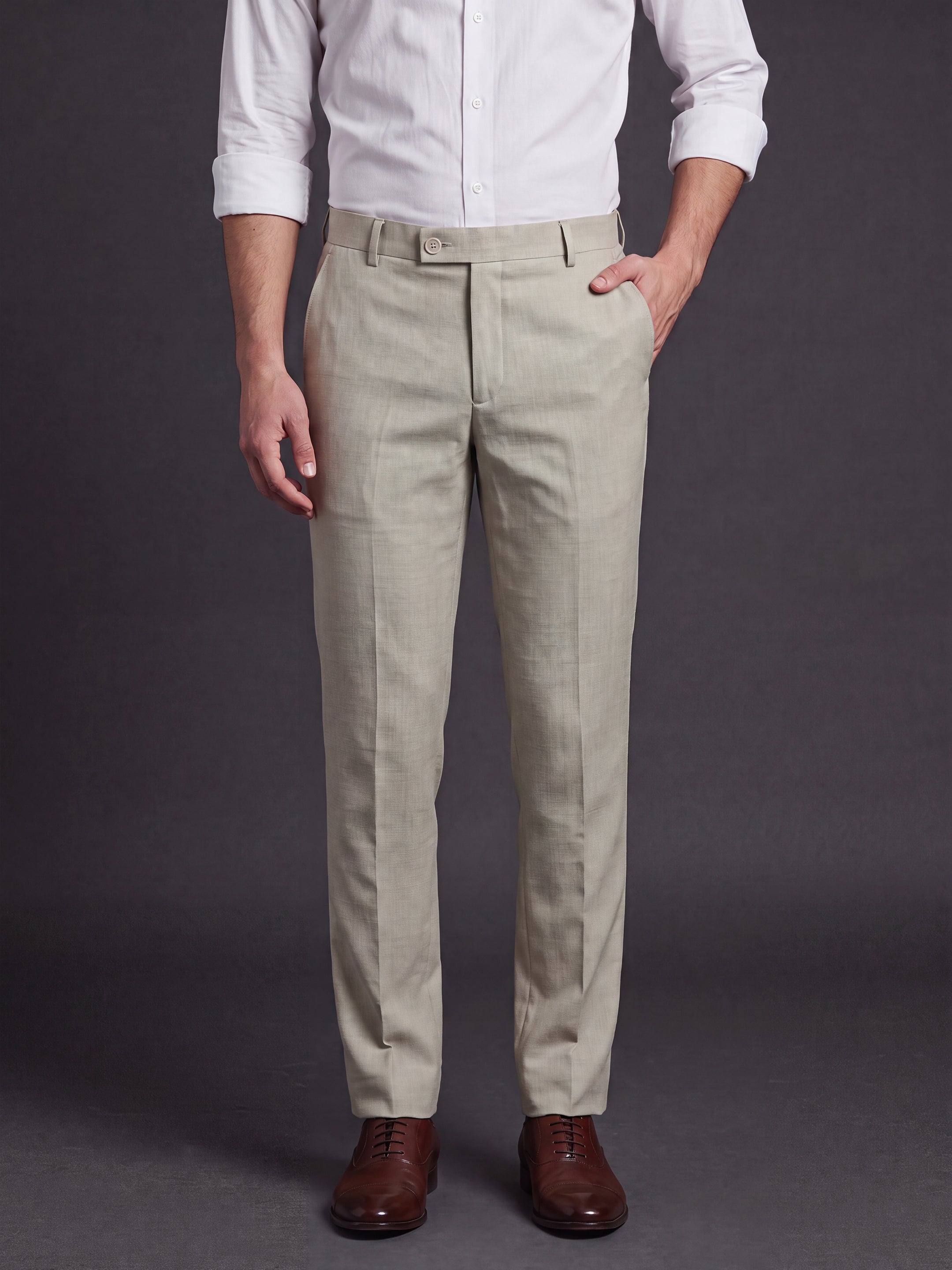 Prima Club Cotton Poly Viscose Stretchable Waistband Olive Grey Pants