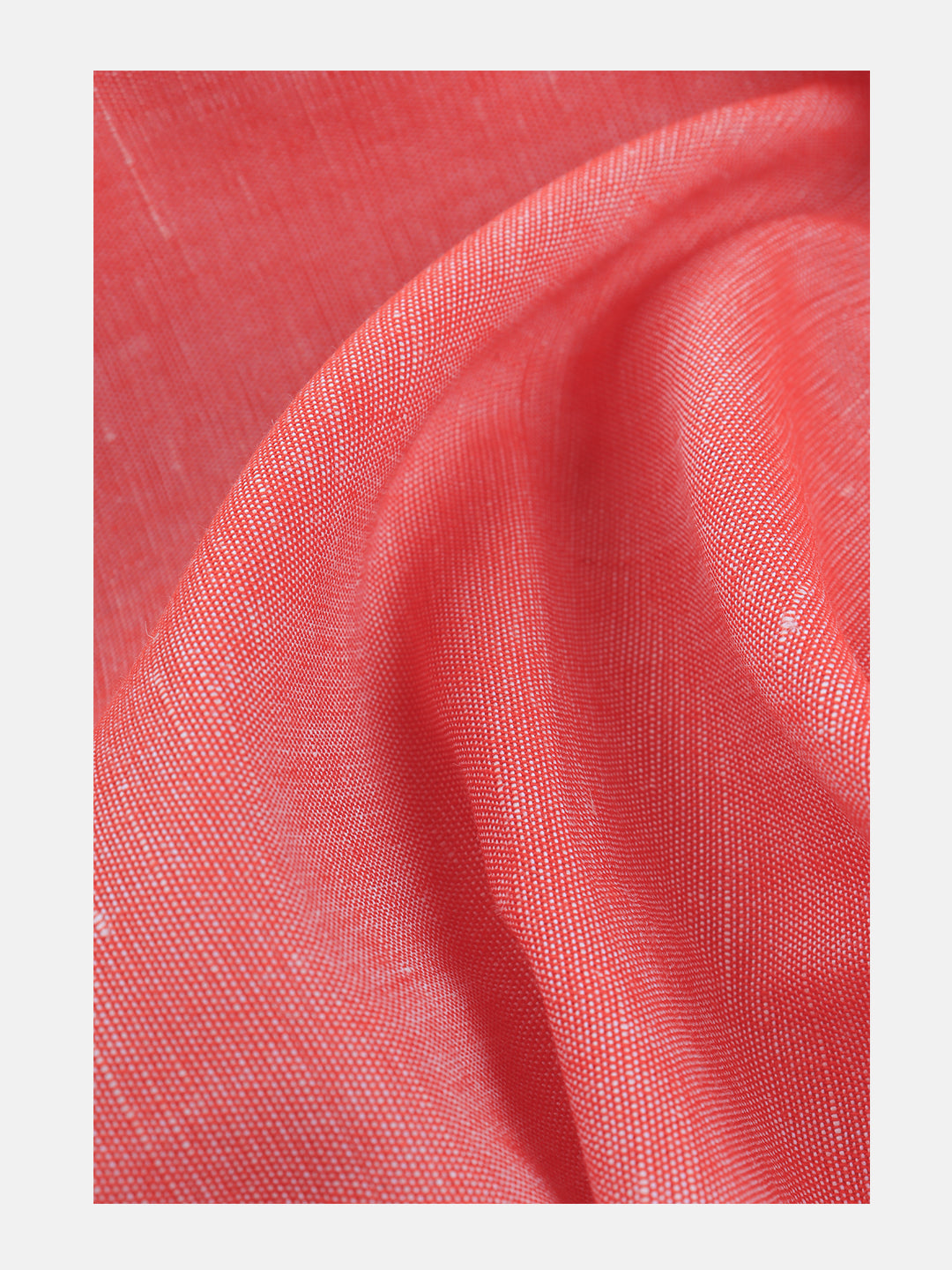 Men Linen Cotton Red Plain Shirt Fabric Unic Fashion