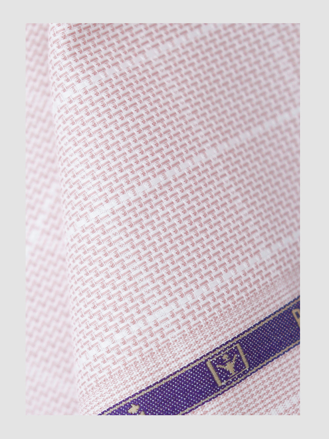 100% Giza Cotton Self Design Light Pink Shirt Fabric Casino Grand