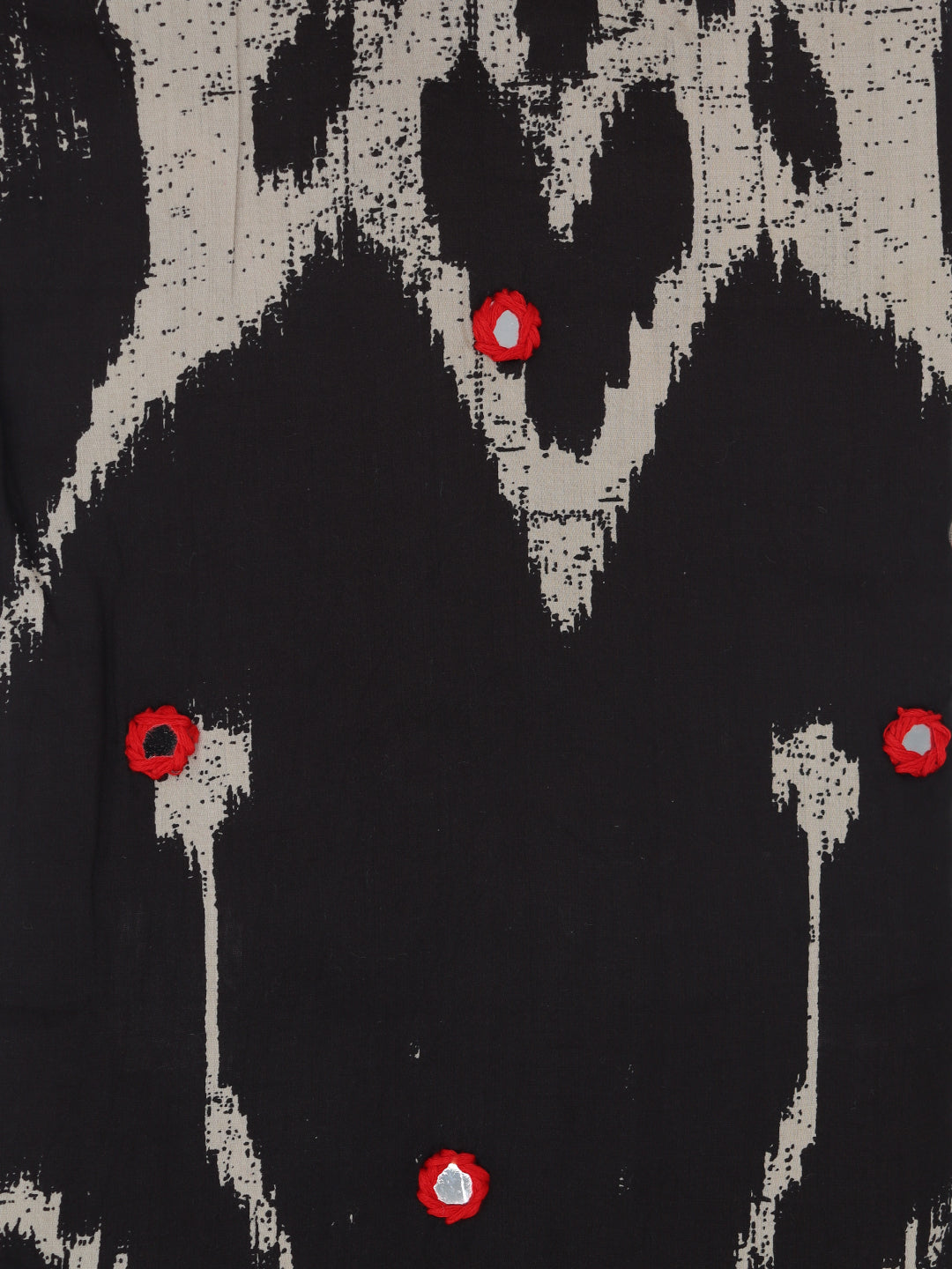 Women Pure Cotton Dress Material Black DM334