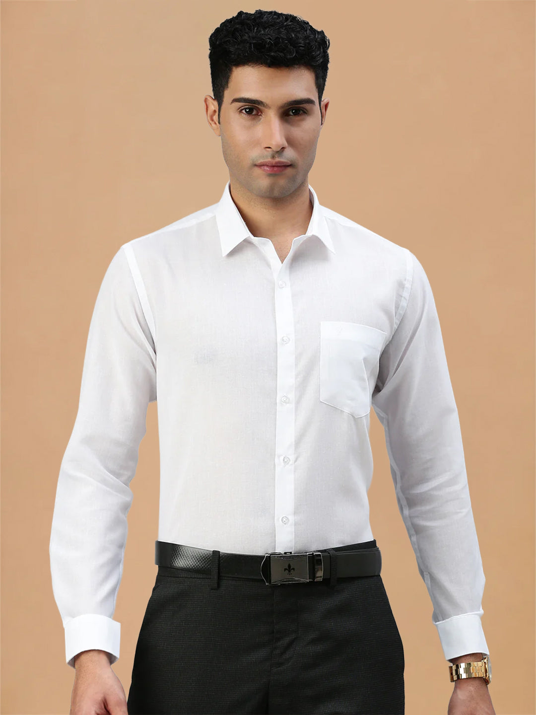 Cotton Rich White Shirt – Leader White | Liberty Cut