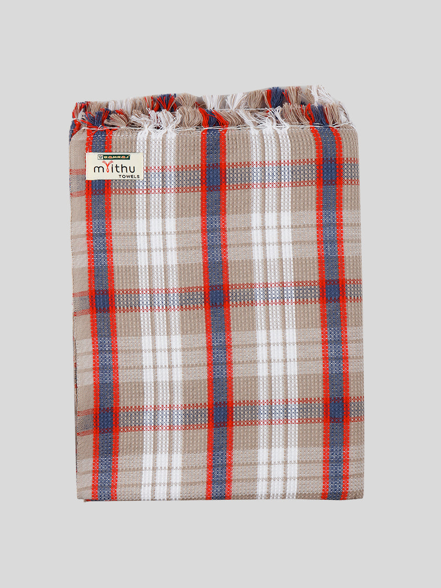 Kurunji Cotton Colour Bath Towel-Design eight