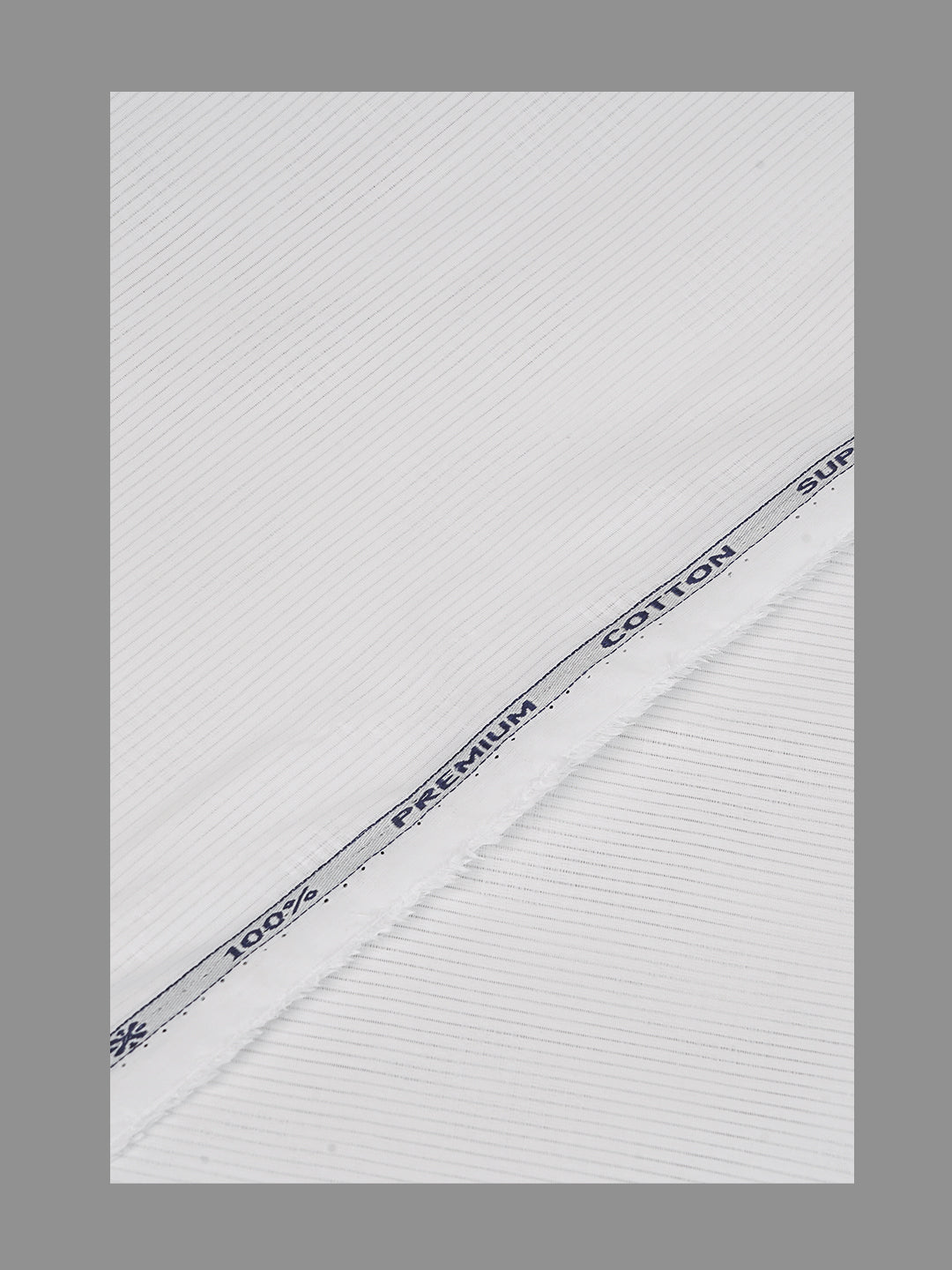 Men 100%Cotton Self Design Shirting White Forest 10