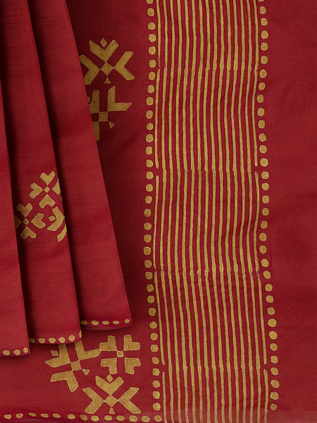 Women Dark Orange Cotton Saree with Double Blouse PCS211