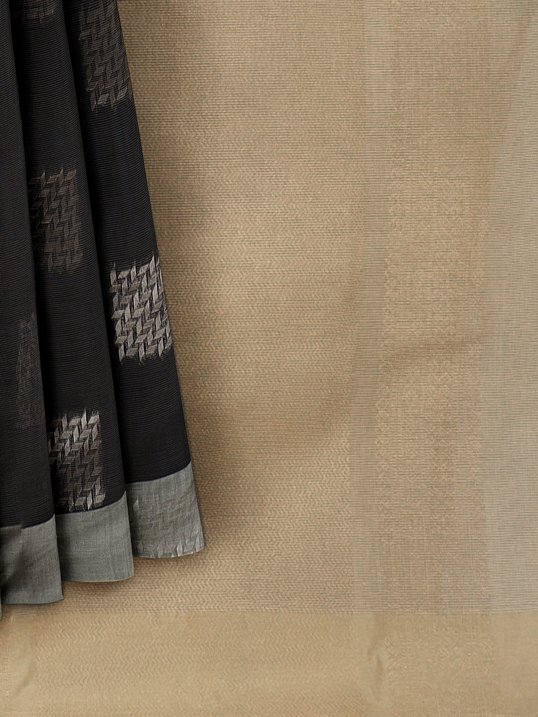 Women Black Kotta Cotton Saree PCS187