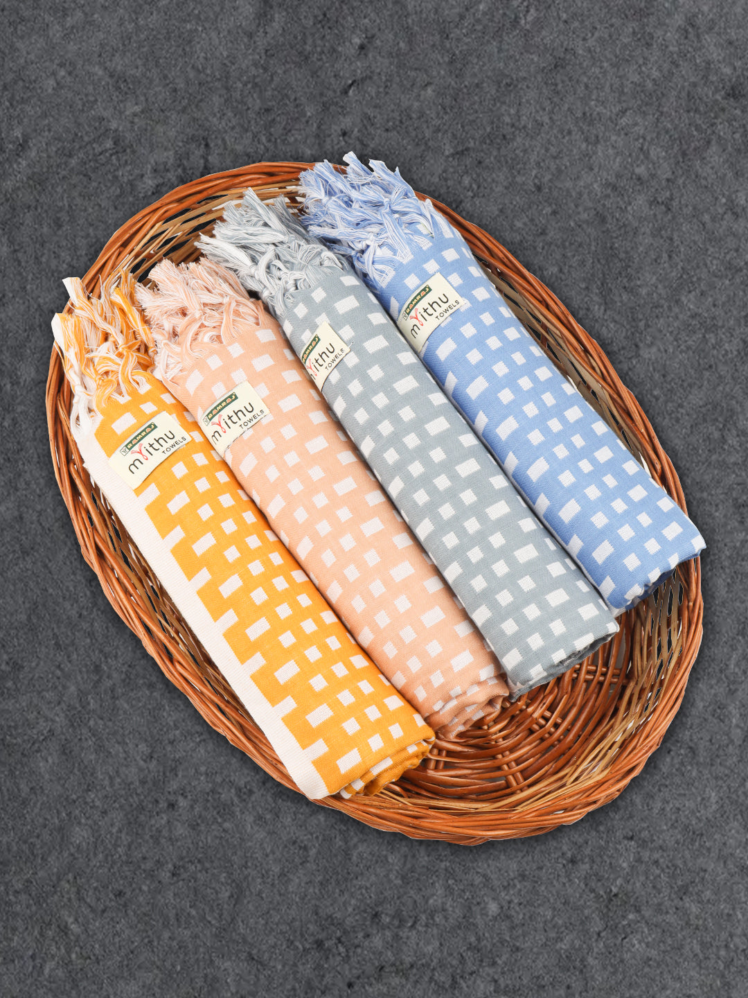 100% Cotton Bath Towel with Assorted Colour Twin Plus 896G