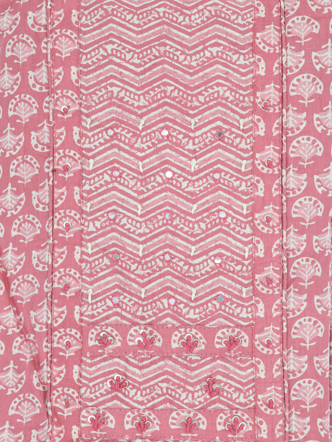 Women Pure Cotton Dress Material Rose Pink DM328