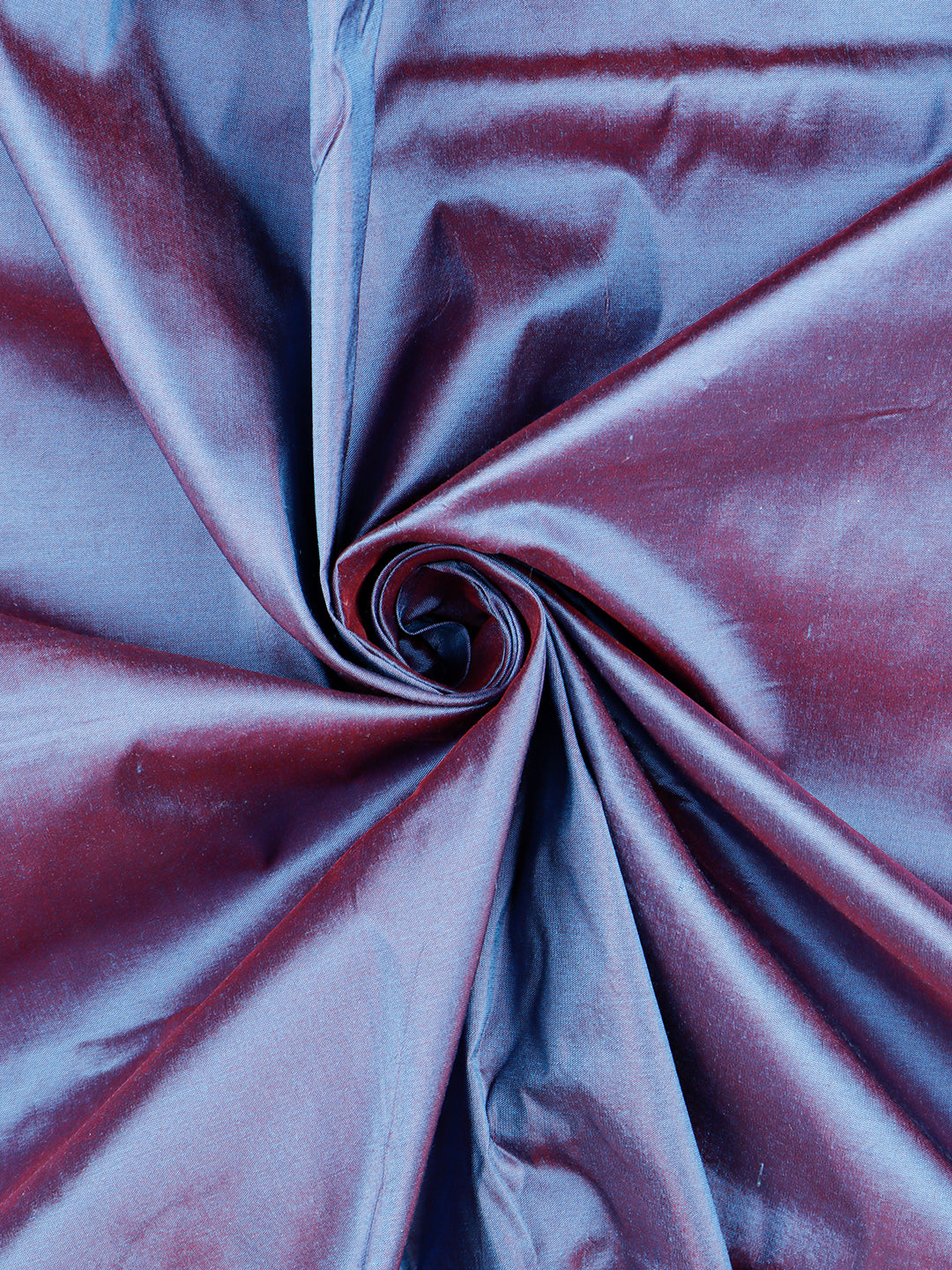 Mens Plain Double Shade Blue Pure Silk 10 Meter Shirt Fabric