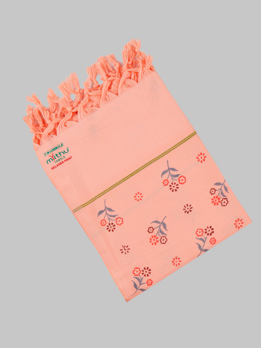 Relaxer Colour Print Bath Towels-Orange