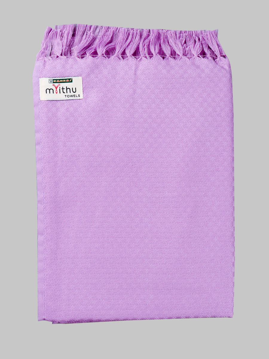 Ritham Cotton Colour Bath Towel-Purple