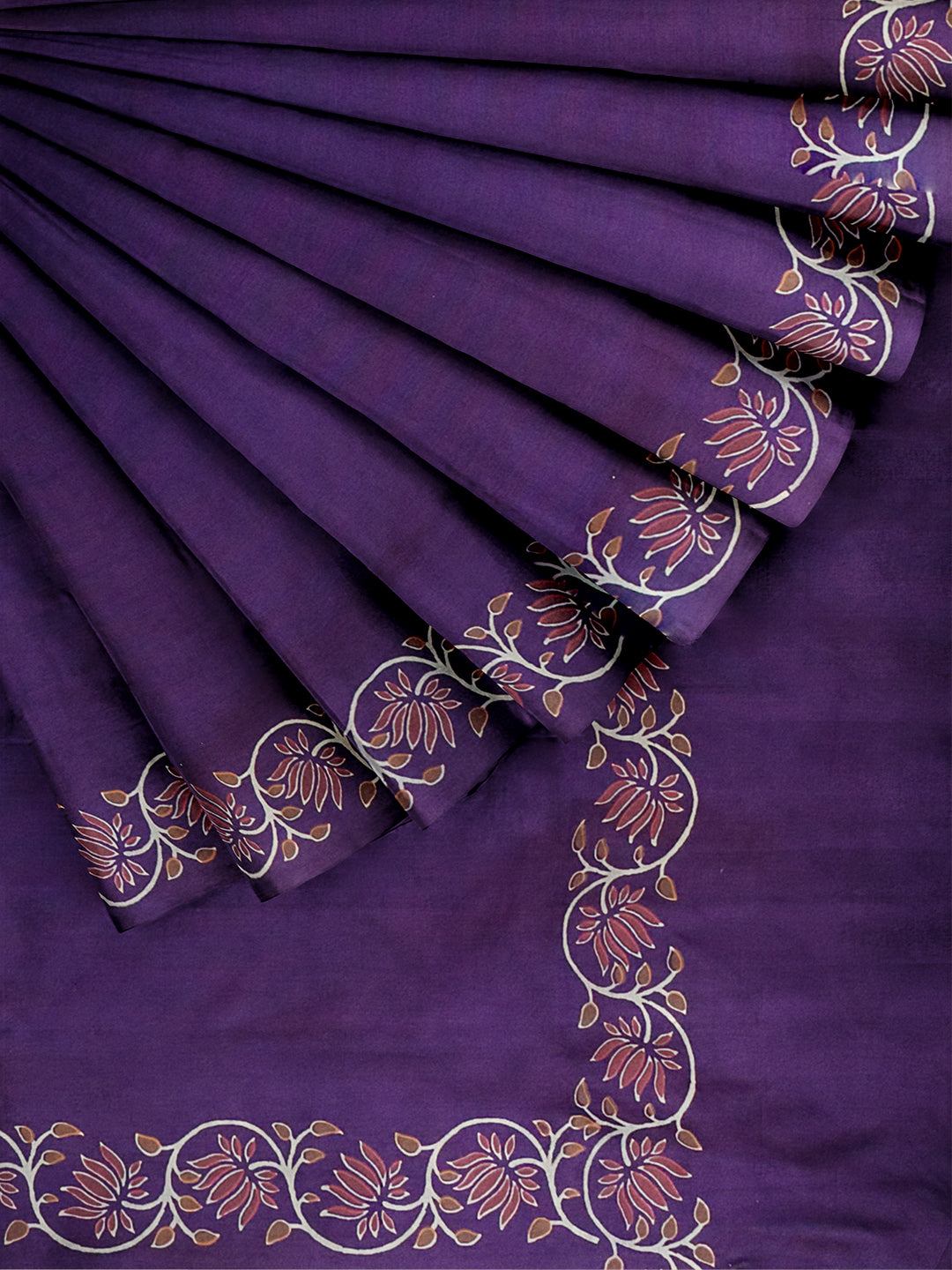 Women Violet Cotton Saree with Double Blouse PCS216
