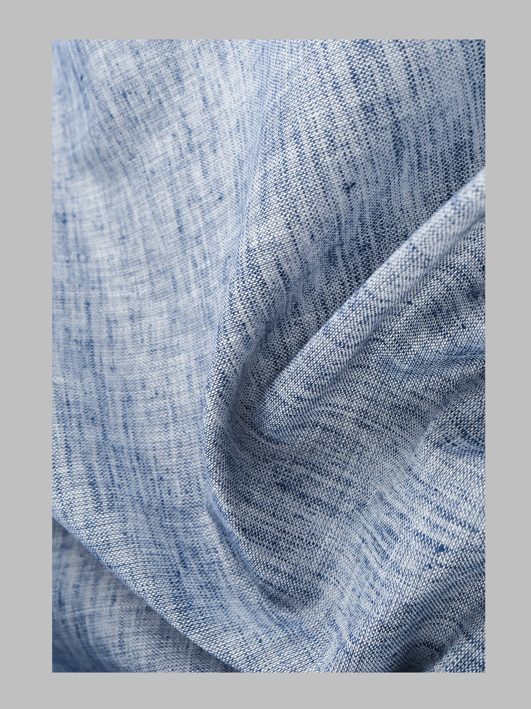 Men Cotton Blend Dark Blue Self Design Shirt and Kurta Fabric Lampus