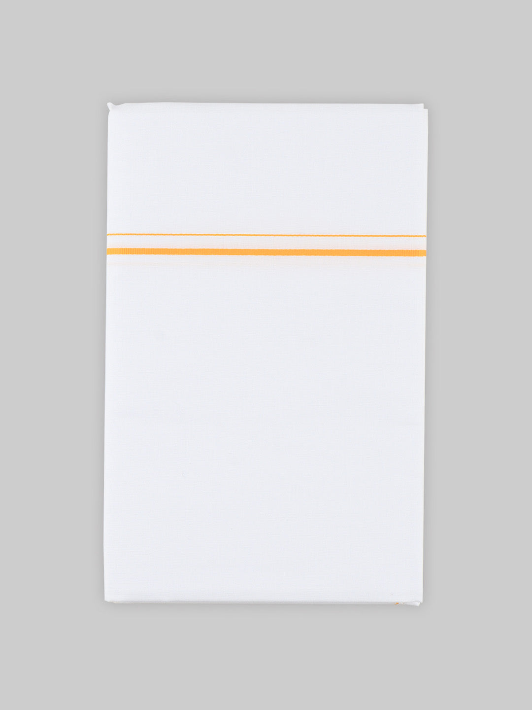 Men Cotton Blend Single Layer White Dhoti with Assorted Border (Pack of 3)