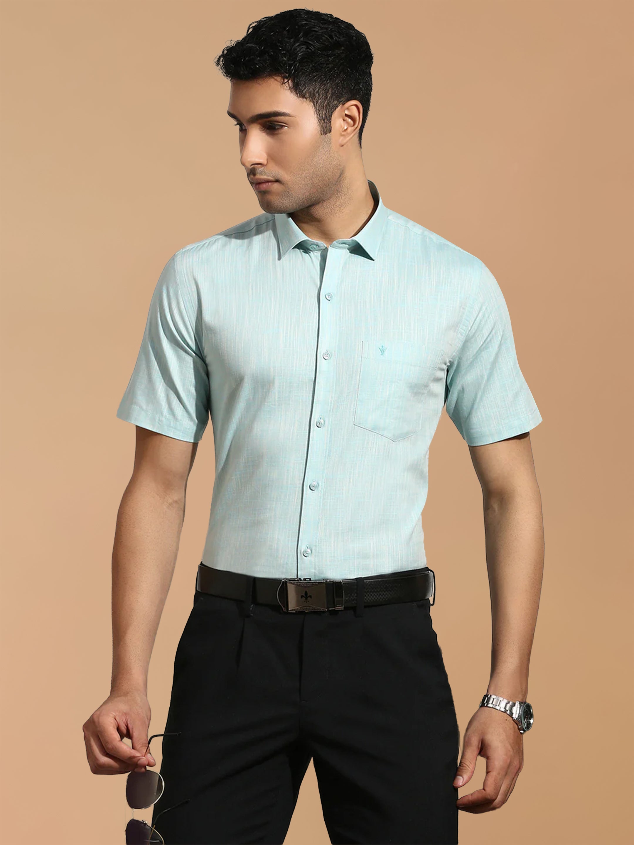 100% Cotton Blue Smart Fit Shirt CL2 GT35