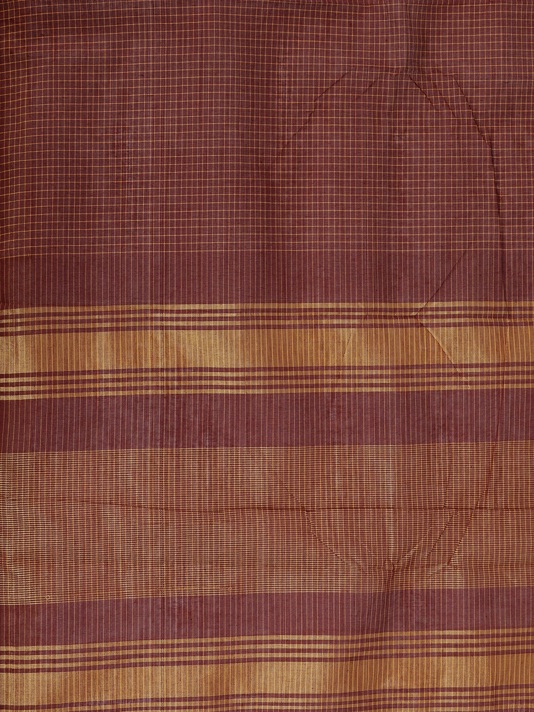 Women Chettinad Cotton Checks Maroon Saree CCS10
