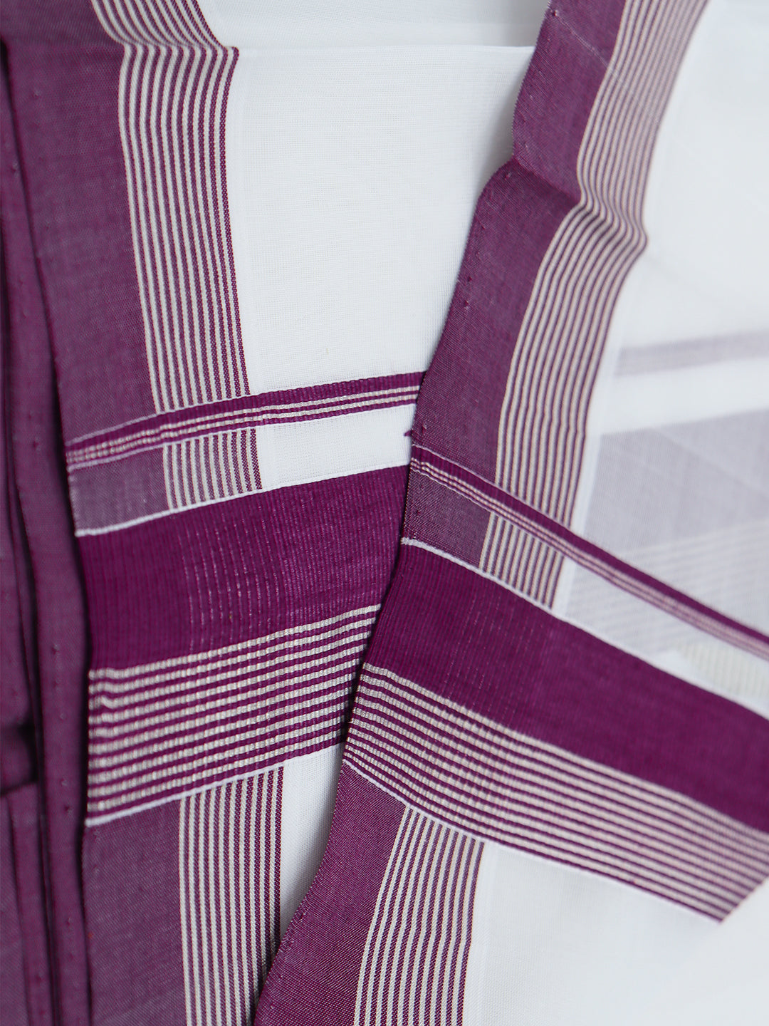 Men Premium Handloom White Dhoti with Fancy Border HLM66