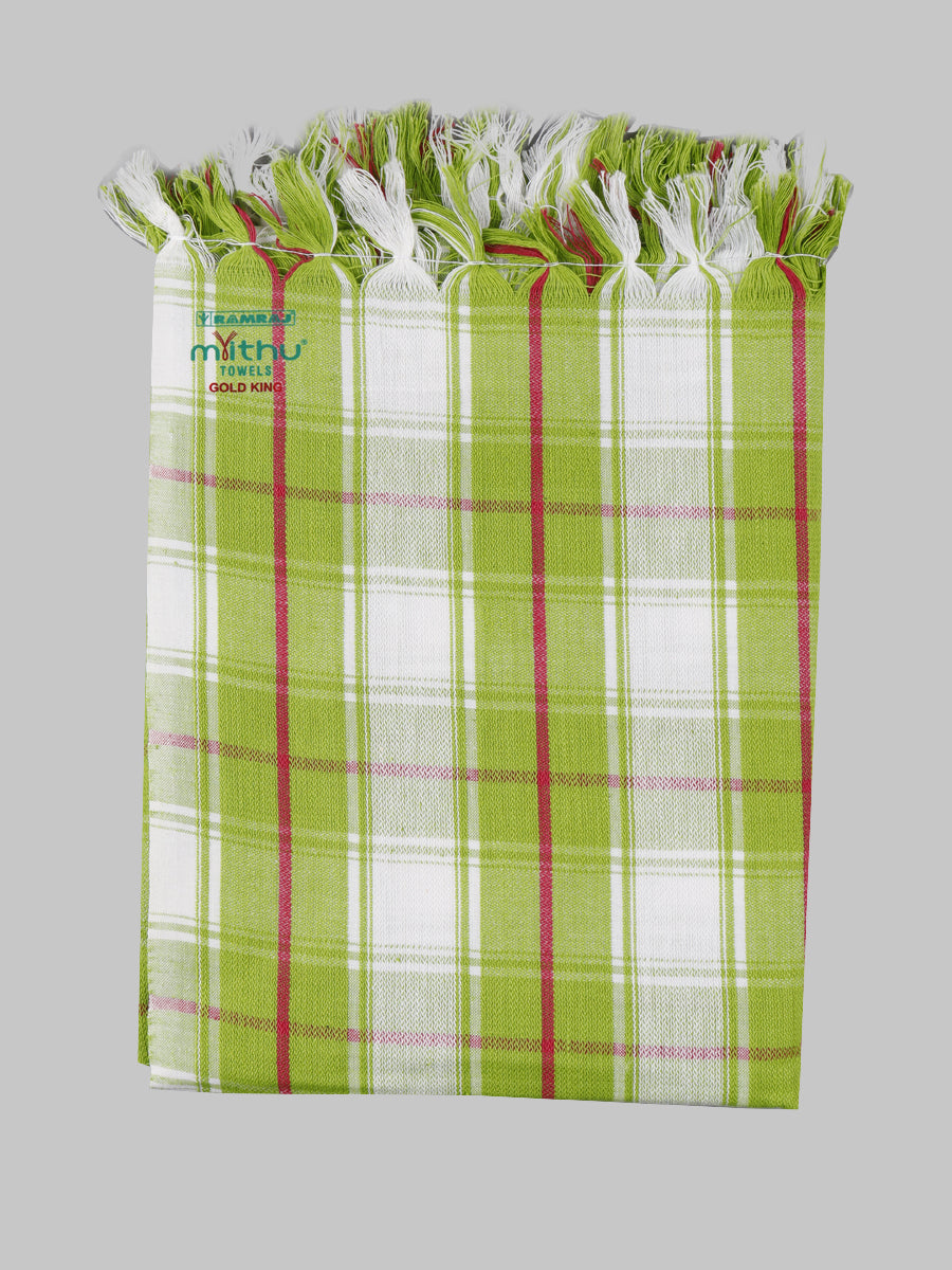 Gold King Cotton Colour Bath Towel-Green