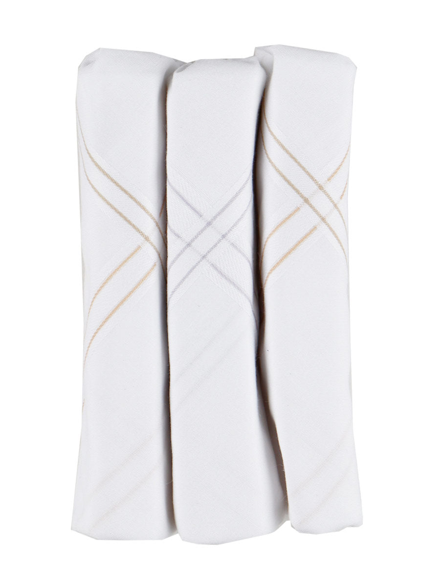 Cotton White Hand Kerchief 2700 (3 in 1)-View two