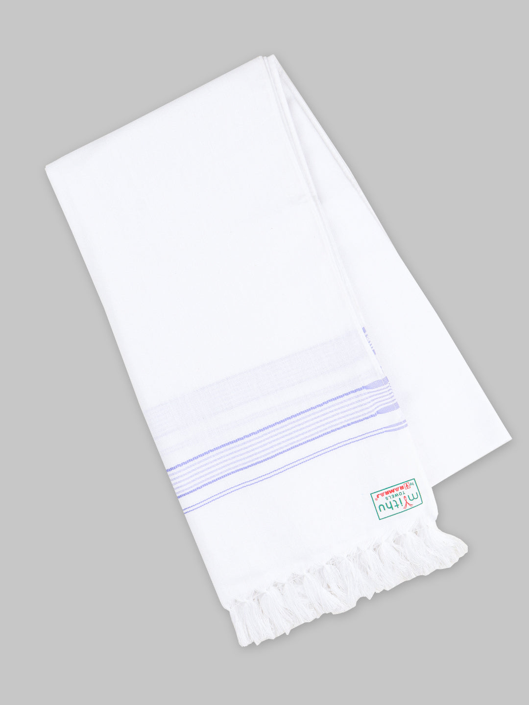 100% Cotton White Bath Towel Flint Fancy Pack of 2