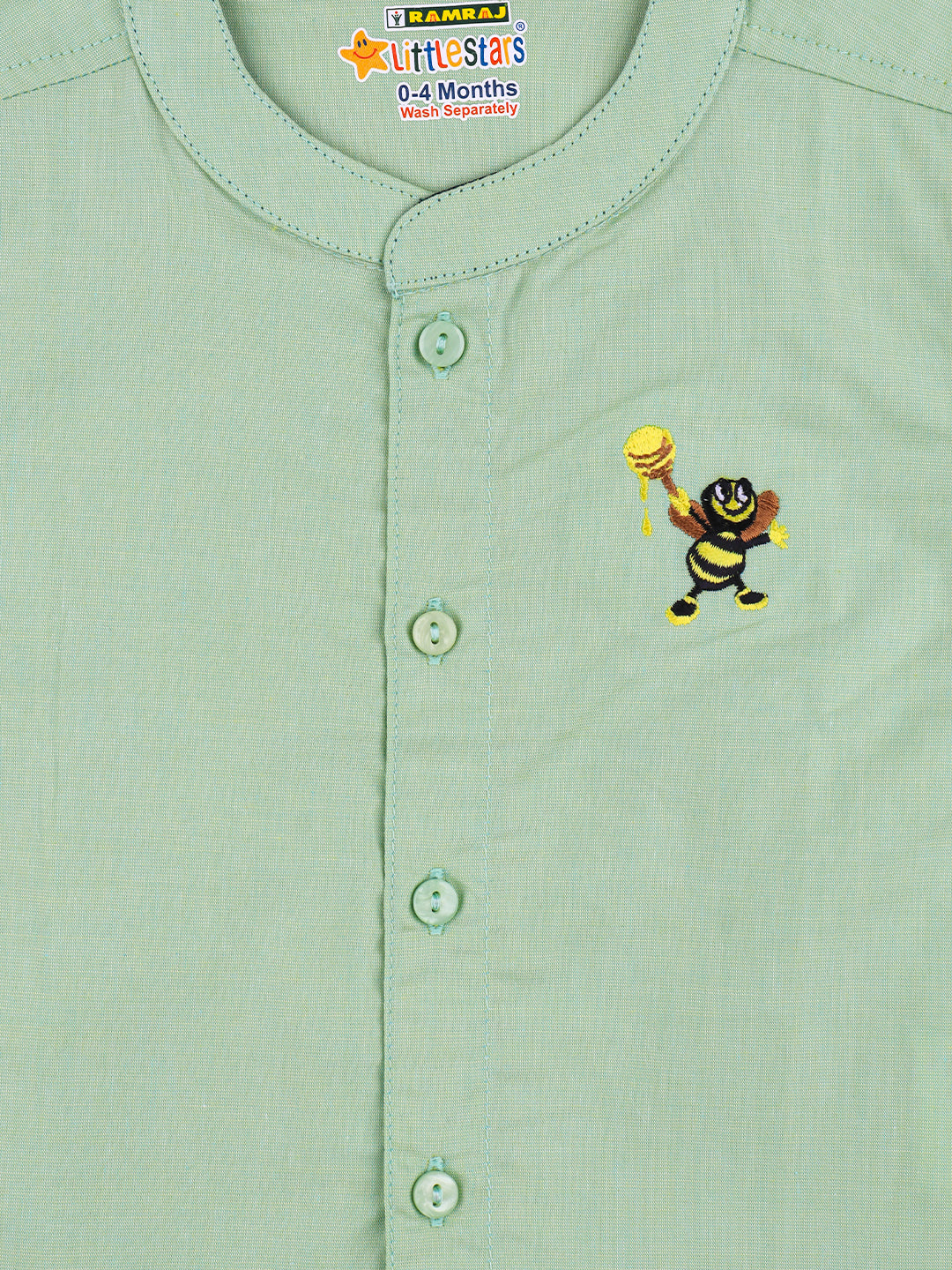 Born Baby Shirt with Pant and Panchakacham Set Green G62