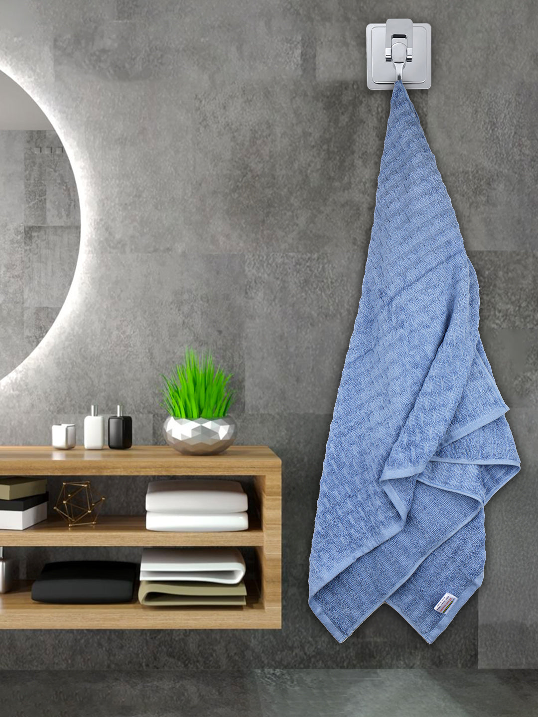 Luxury Terry Low Twist  Bath Towel  Blue