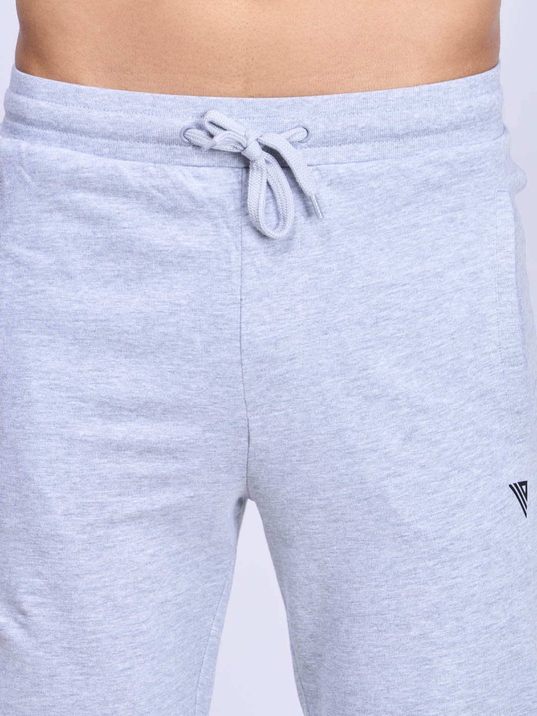 Men Combed Cotton Rich Jogger with Side Pockets Grey Melange EJ1