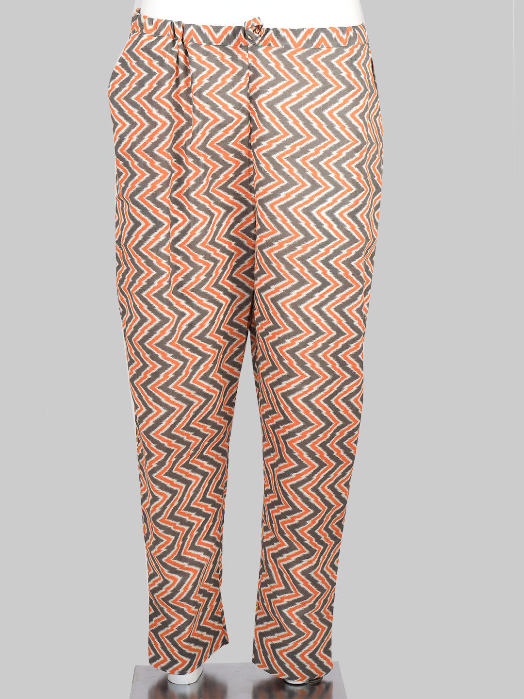 Women Cotton Printed Kurti Set Grey EKS48