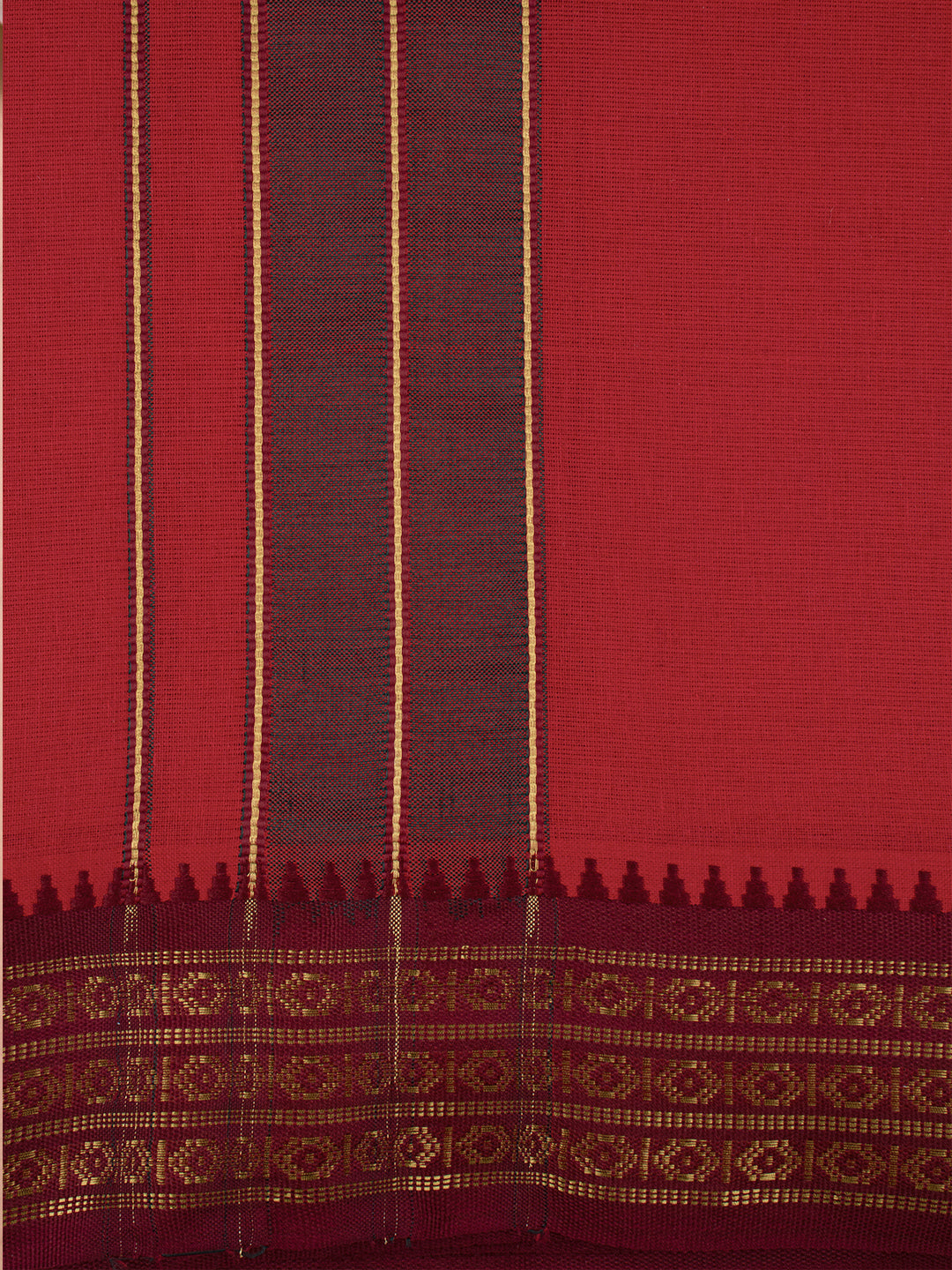 Men Panchakacham with Angavasthram Dheeksha Red (9+5)