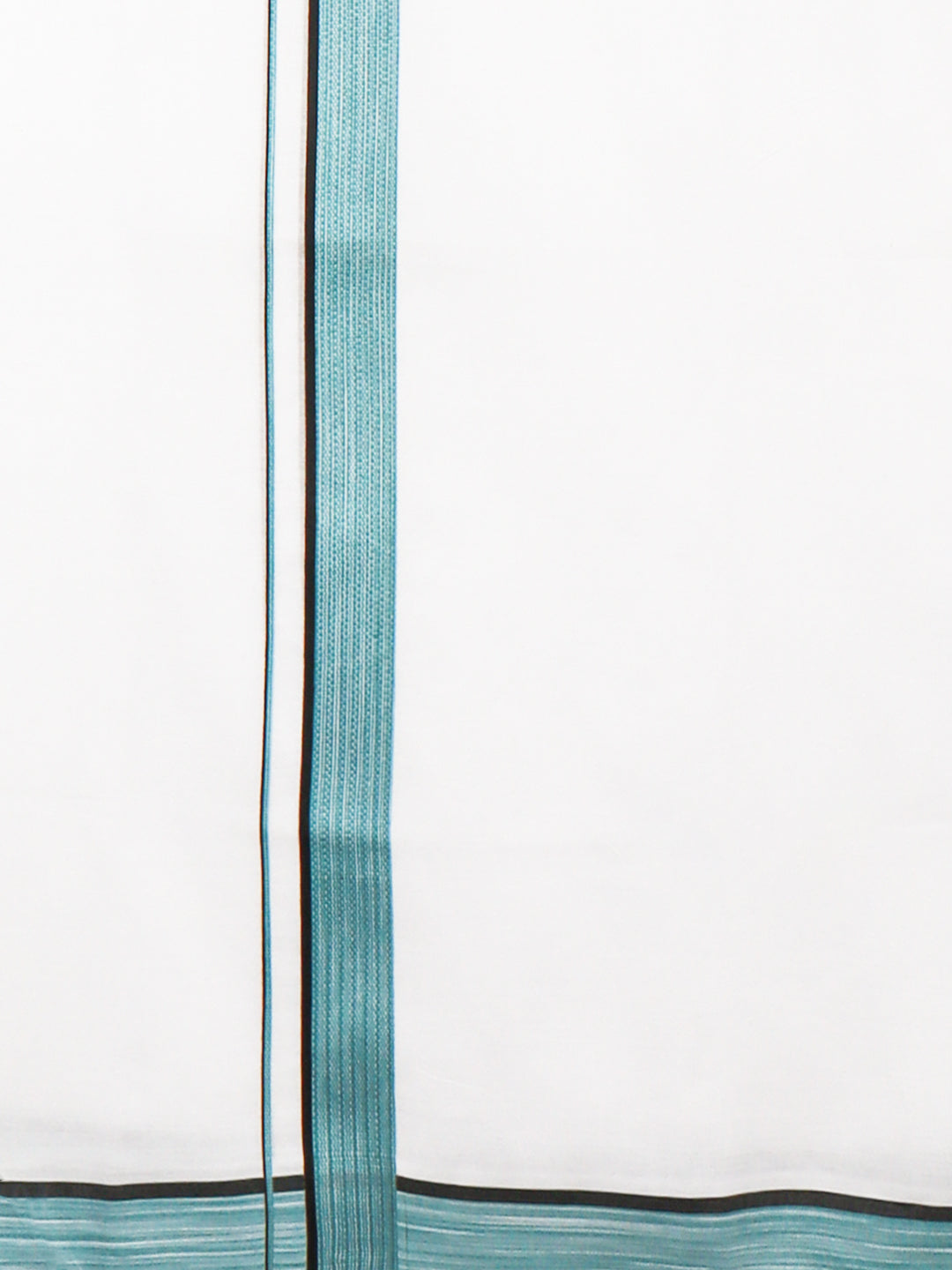 Men 100% Cotton Double Layer White Dhoti with Fancy Border PMF8