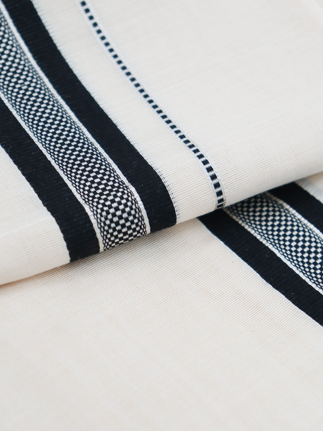 Men Premium Handloom Cream Dhoti with Fancy Border HLM95