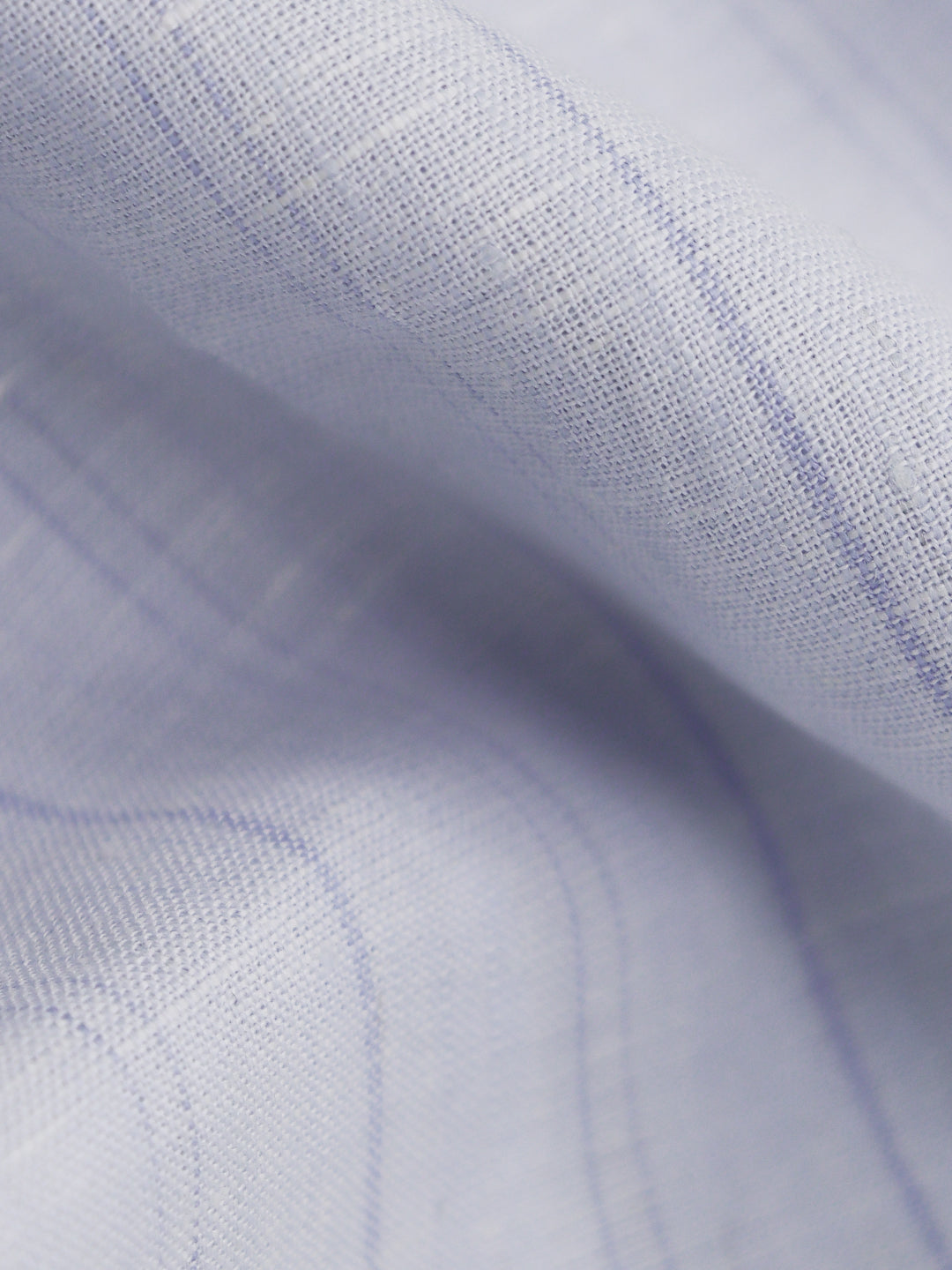 Men Linen Rich Light Blue Stripes Shirt Fabric Prime