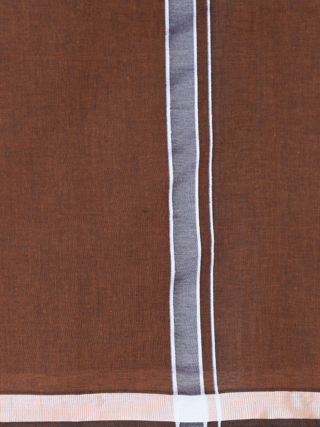 Men Cotton Blend Single Layer Burnt Orange Dhoti with Fancy Border CD13