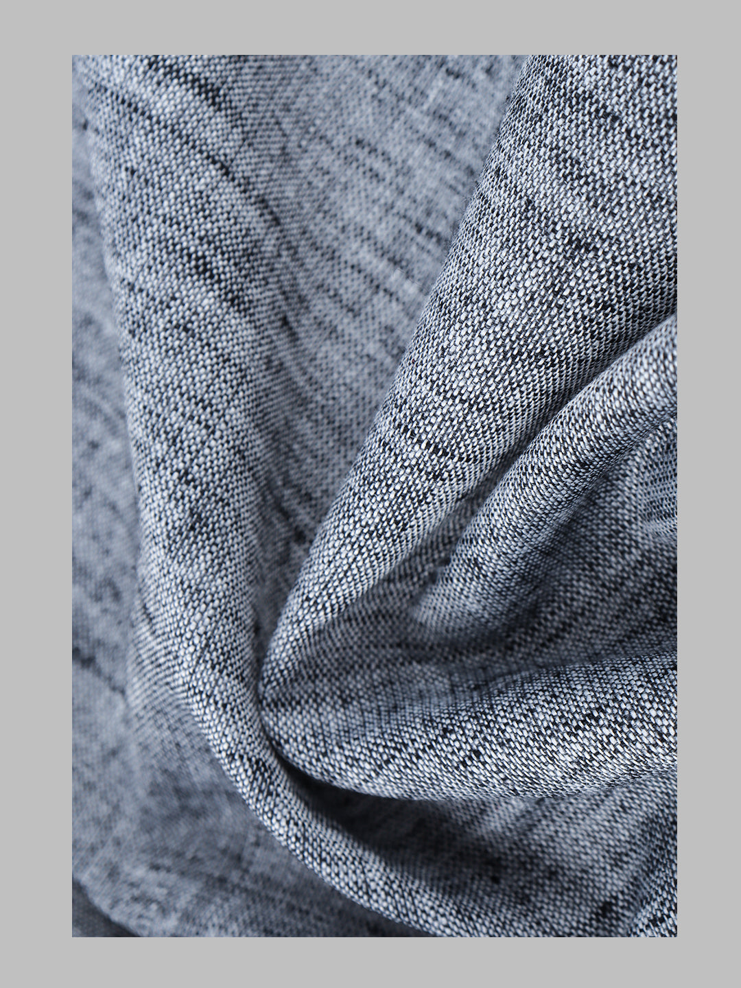 Men Cotton Blend Dark Grey Self Design Shirt and Kurta Fabric Lampus