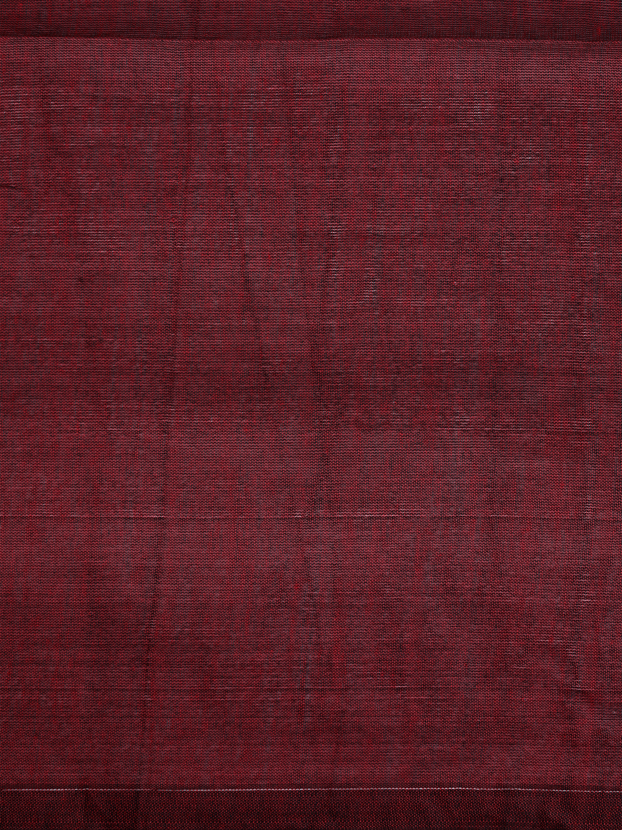 Women Pure Cotton Dark Maroon Saree PCS293