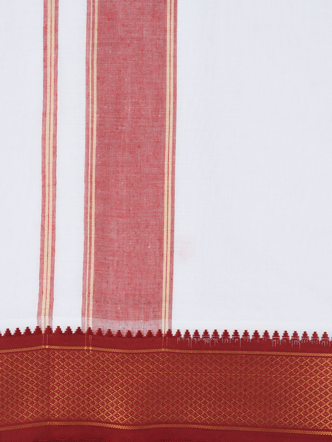 Men Panchakacham Set White 10Khan Jari Pet (9+5)