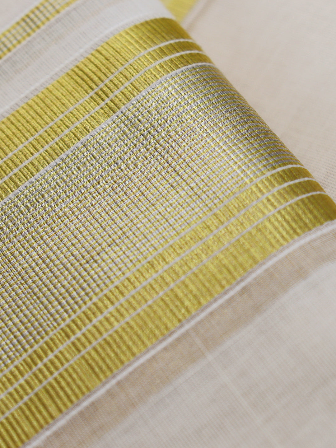 Men Premium Handloom Cream Dhoti with Fancy Jari Border HLM106