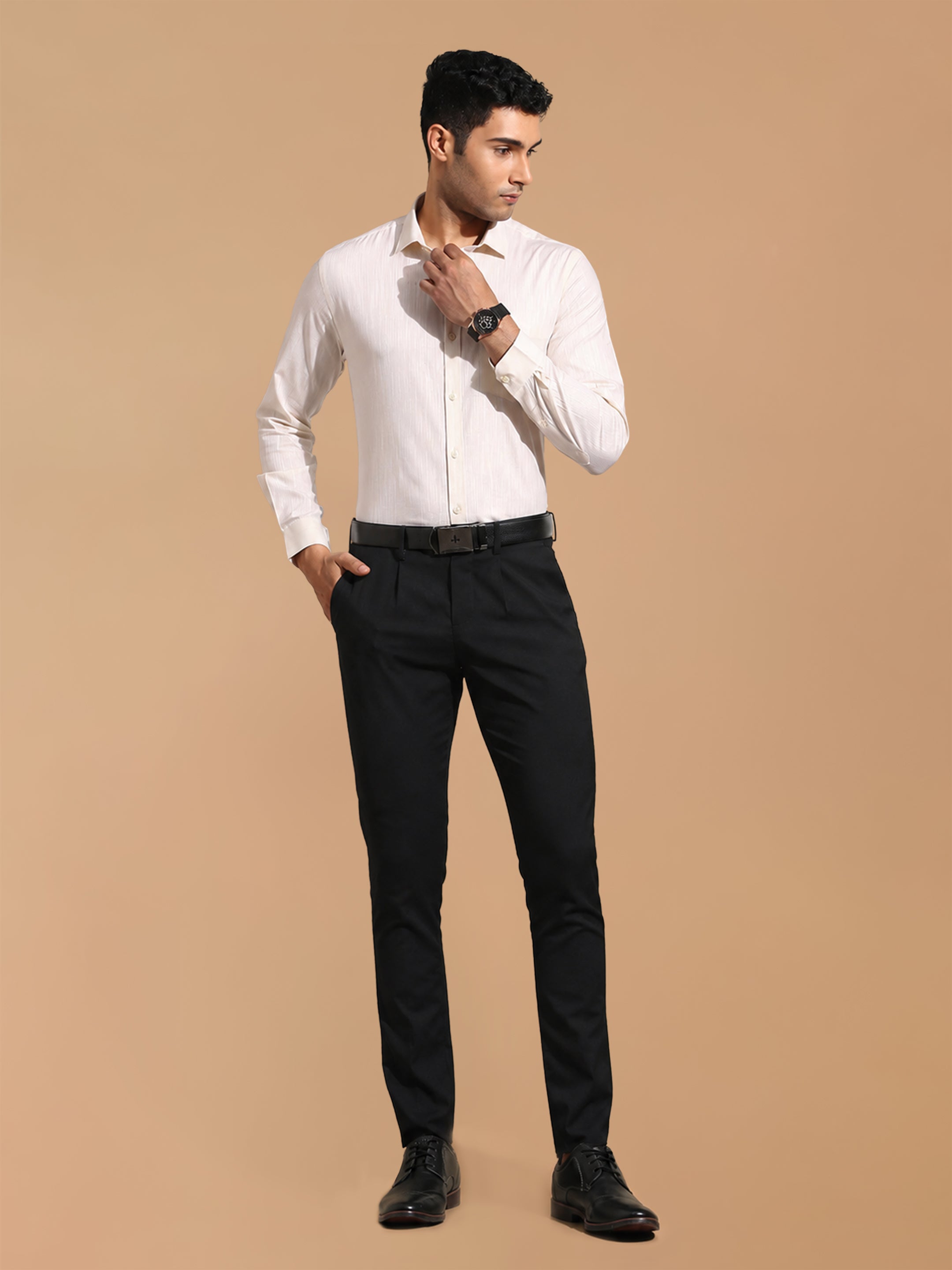 100% Cotton Cream Smart Fit Shirt CL2 GT36