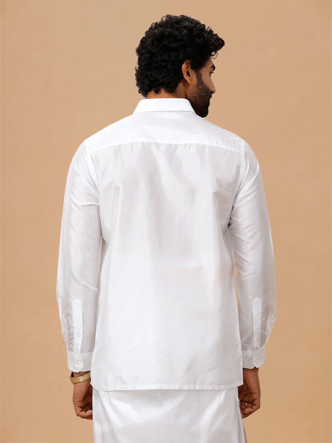 Pure Silk White Shirt – Silk Mark Certified | Wedding Wear