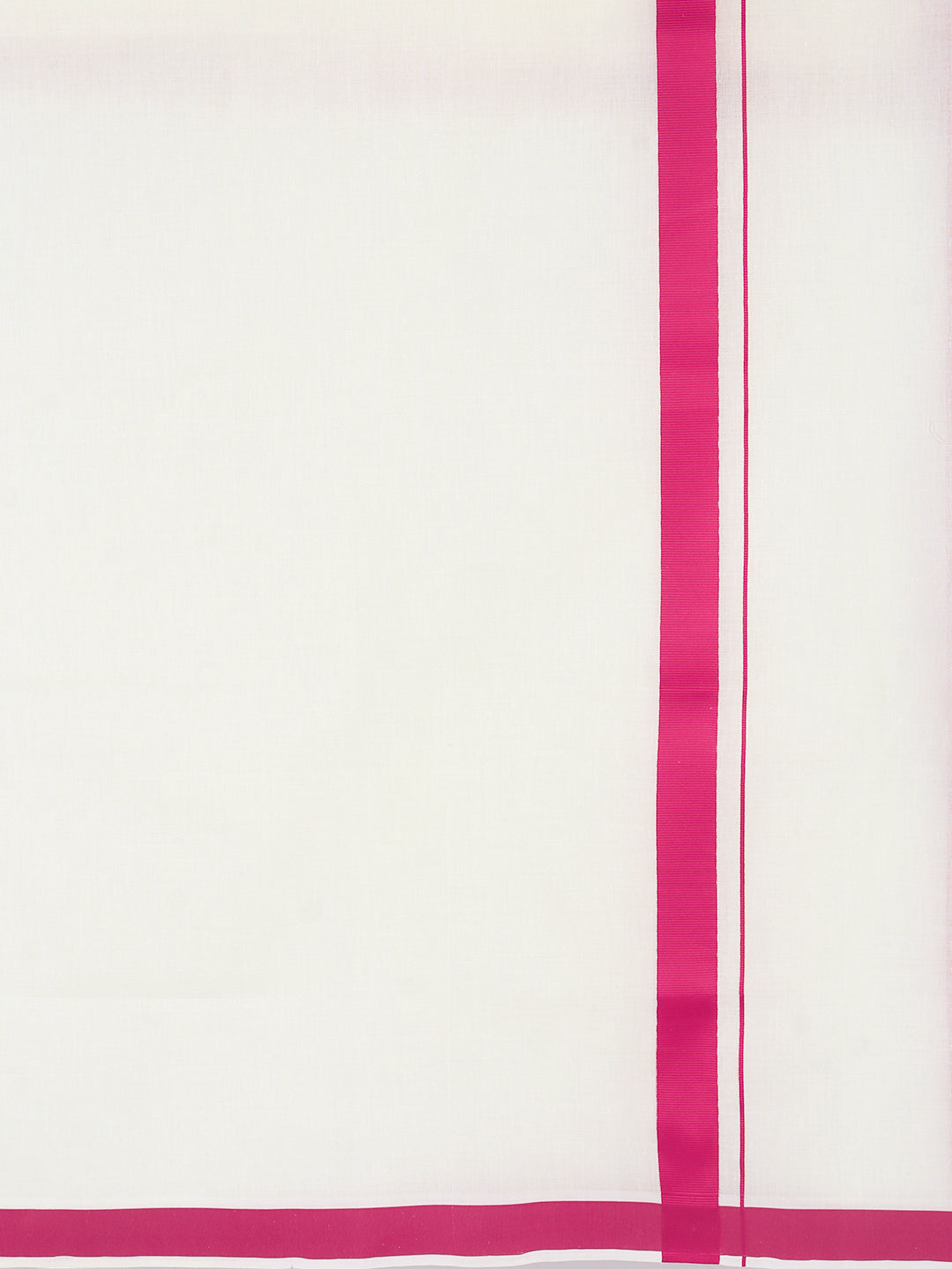 Men Kora Cotton Single Layer Dhoti with Fancy Border HKS03