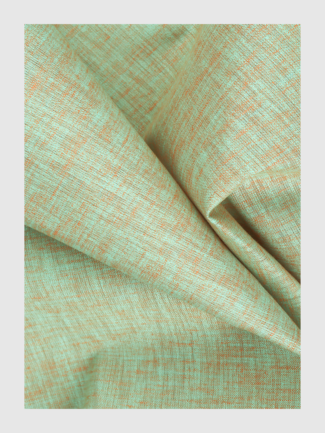 Men Cotton Blend Green Self Design Shirt and Kurta Fabric Lampus