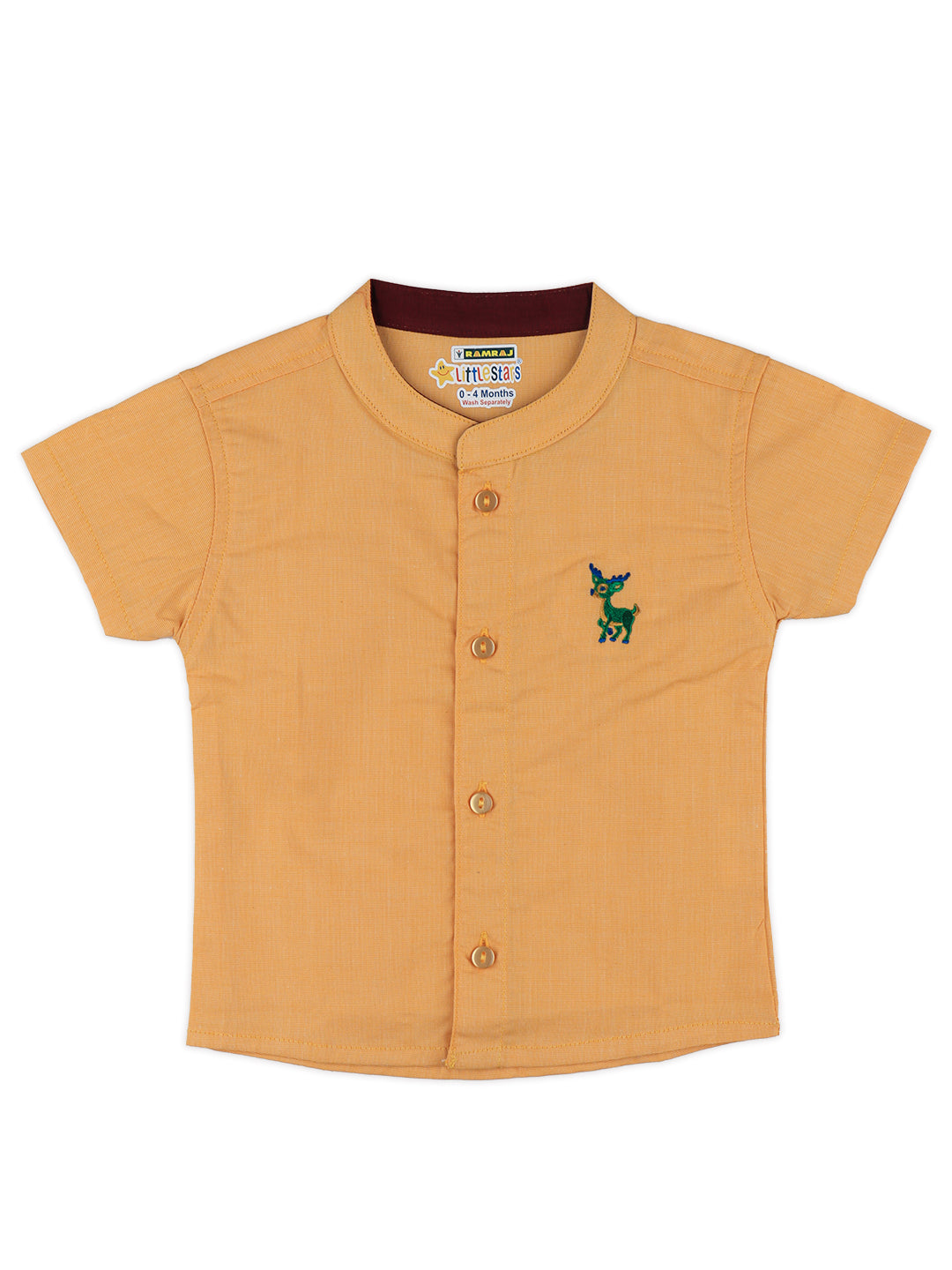 Born Baby Shirt with Pant and Panchakacham Set Yellow G18