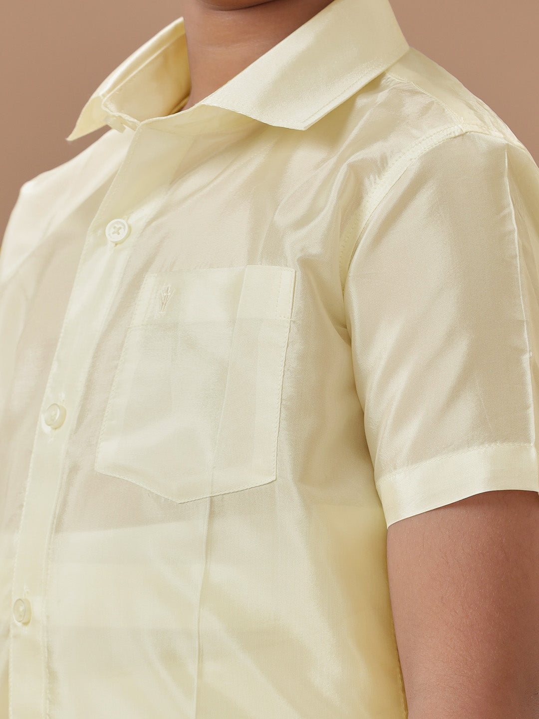 Boys Shirt & Dhoti Set Swayamvara Butterscotch