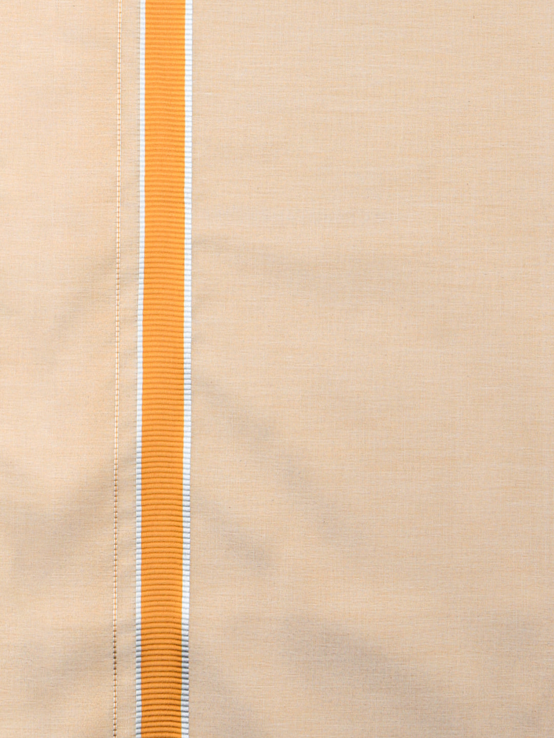 Men Tissue Single Layer Dhoti Gold with Fancy Jari Border TG