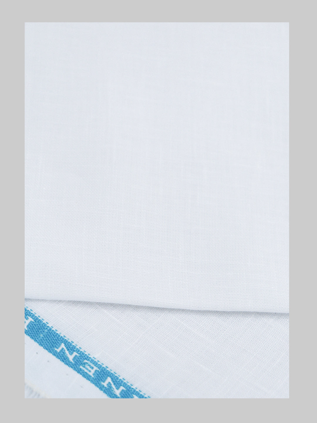 Pure Linen Self Design White Shirt Fabric Linen Park
