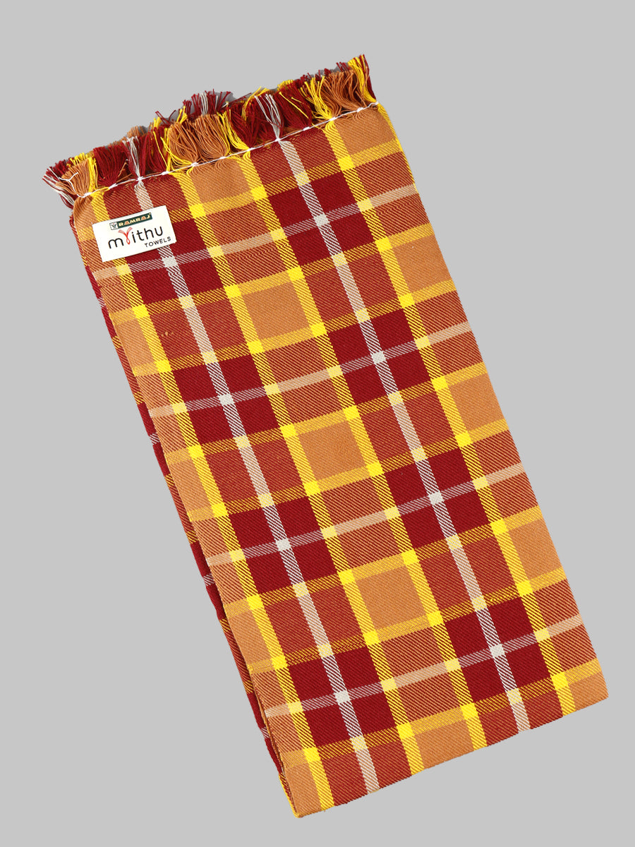Highly Absorbent Cotton Colour Checked Bath Towel Hornet-View one